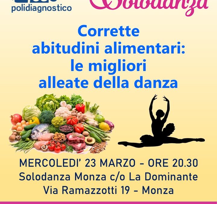 MERCOLEDI’ 23 MARZO SERATA DEDICATA ALLA NUTRIZIONE, IN COLLABORAZIONE CON CAB POLIDIAGNOSTICO